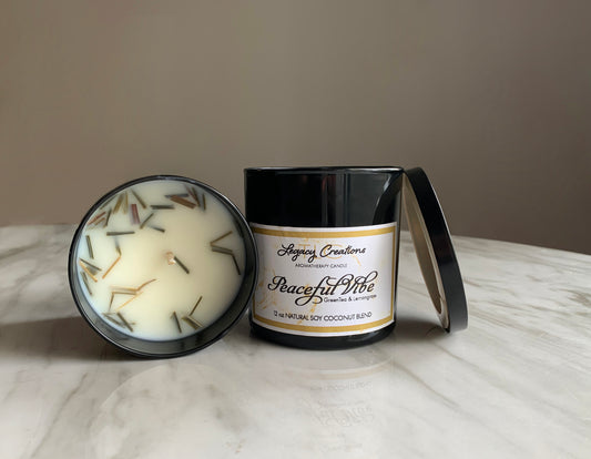 Peaceful Vibe 12 oz Aromatherapy Candle - Natural Soy Blend Candle