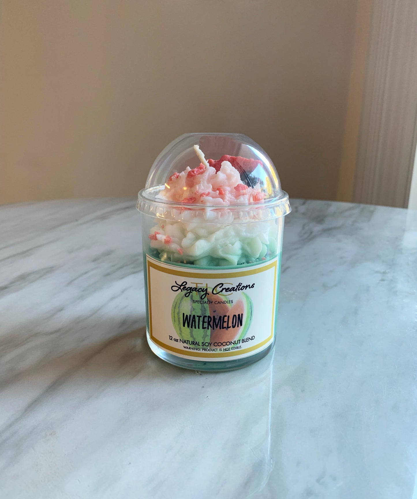 Watermelon Specialty 12 oz Dessert Candle