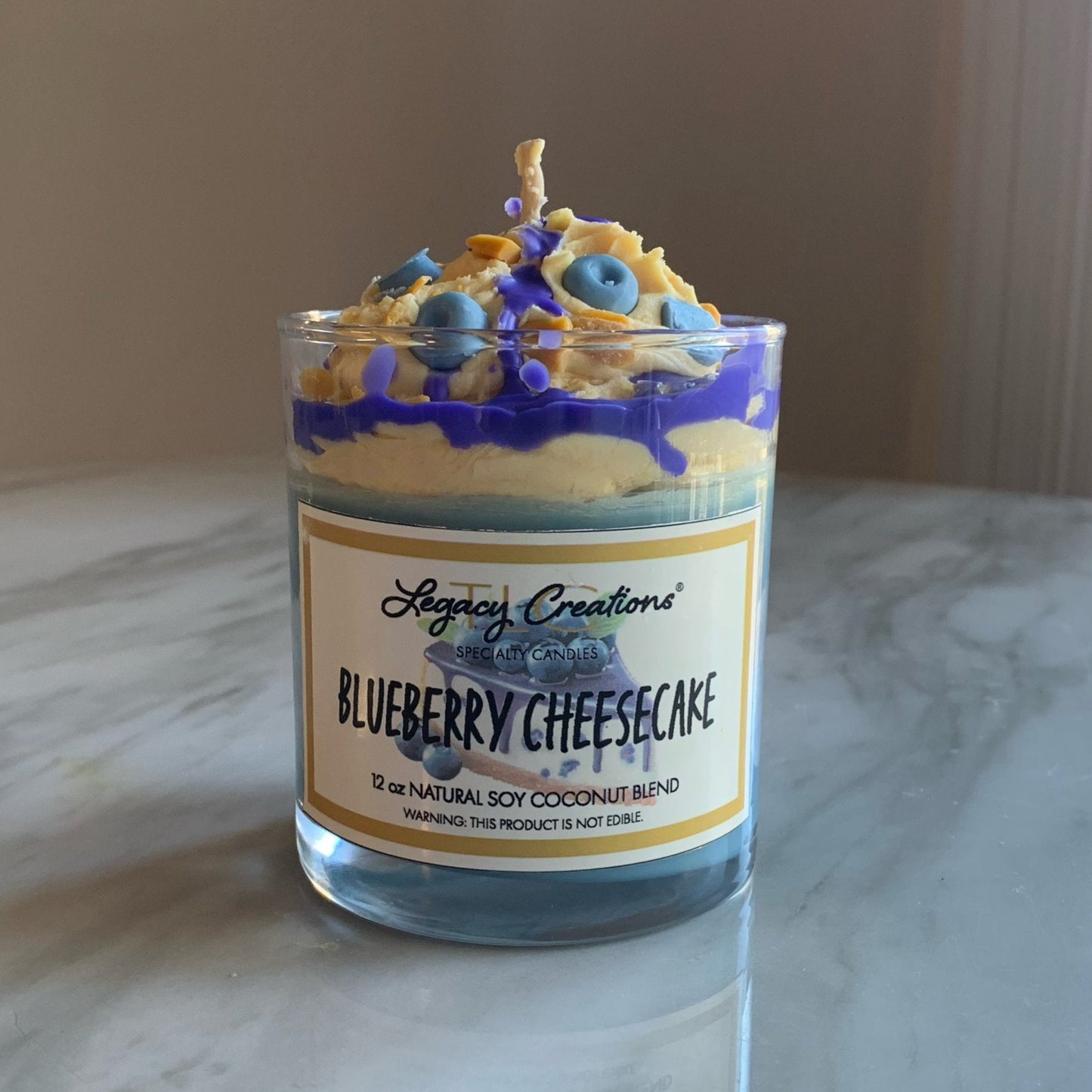 Blueberry Cheesecake Specialty 12 oz Dessert Candle
